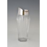 A sterling silver mounted cut glass cocktail pourer mid-20th century, by Wilhelm Binder, impressed