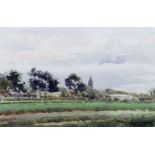 David K. Taylor (Australian, b.1941) 'Farmland at St Saviour'watercolour, signed lower right, titled