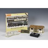 A boxed Hornby OO gauge 'Bournemouth Belle' train set R 2189, together with spare track, electrics