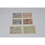 British Banknotes - A full set of States of Jersey German Occupation banknotes, c.1942, various
