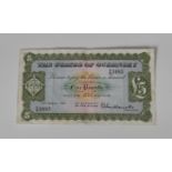 British Banknote - The States of Guernsey £5, 1st March, 1965, Signatory L. A. Guillemette, serial