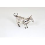 An Edwardian novelty silver naturalistic cow creamer, German, Hanau, Neresheimer and Sons,