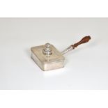 A novelty George VI silver table lighter fashioned as a silent butler by Asprey & Co. Ltd., Birm.