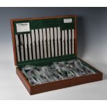 A vintage cased canteen of Amefa Domino stainless steel cutlery, 1980s, 18/10 stainless steel, 8