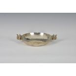 A novelty Channel Islands planished silver nut bowl, Bruce Russell, Guernsey, 2001, the shallow bowl