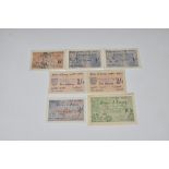 British Banknotes - A collection of States of Jersey German Occupation banknotes (7), Signatory H.