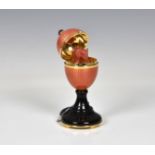 Victor Mayer for Faberge - an 18ct gold, enamel, ruby, diamond, onyx and red chalcedony surprise