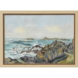 Sheila M Ellis (British, 20th century), A pair of scenes of Guernsey, 'Pleinmont Point, Hanois