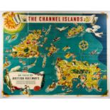 Original vintage travel advertising poster for The Channel Islands - Go there by British Railways
