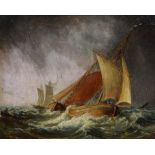 C. Sparling (British, early 20th century), Shipping in stormy seas, oil on board, signed lower
