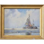 William Knox (British, 1862-1925), Fishermen on the Dutch Coast, watercolour, signed lower left,