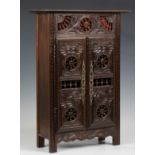 A miniature, apprentice piece 18th century style Breton armoire, probably early 20th century,