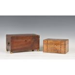 Antique tea caddy and work box for restoration. (2),