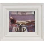 Zlatan Pilipovic (b.1958 Sarajevo), Reclining Nude, oil on hardboard, signed lower right, framed, 7½