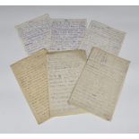 William Toplis interest - a small collection of letters written to the Sark based artist, the