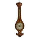 A William IV rosewood wheel barometer,