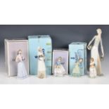 A small collection of boxed Lladro figures, including 05467 May Flowers; 07644 Innocence in Bloom;