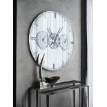 Andrea Lucatello for Cattelan Italia - A large modern 'Times' mirrored wall clock, a mirror/clock in