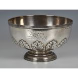 Jersey Dog Club interest - a silver footed prize bowl, Edward Barnard & Sons Ltd., London 1907,