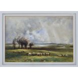 William Manners R.B.A. (British, 1860-1930), Sheep in a Landscape, watercolour, signed lower left,