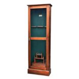 A rare glazed walnut sportsman's cabinet by Hardy Bros. of Alnwick Ltd., the ogee cornice over a two