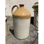 A large part honey-glazed stoneware four (4) gallon flagon, 21½in. (52.1cm) high.