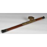 A Chinese white metal mounted bamboo opium pipe, probably Qing Dynasty, with mottled spinach and