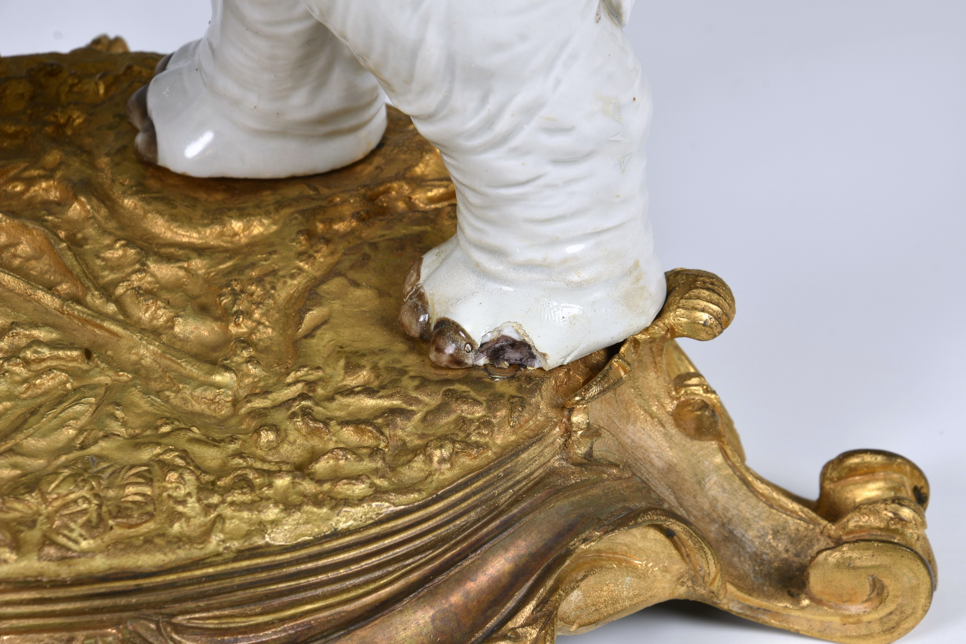 An ormolu mounted Sampson white porcelain elephant , after Meissen, 19th century, realistic - Image 9 of 9