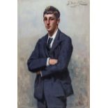 John Helier Lander (Jersey, 1868-1944), Portrait of Charles de la Cloche as a Mercantile Marine