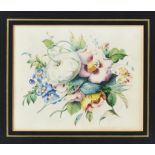 English School, late 19th century, Spray of Flowers, watercolour, framed, 6 x 7½in. (15.2 x