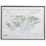 Edward Stanford - 1936 map of The Falkland Islands, based on Admiralty charts No's 1354A and