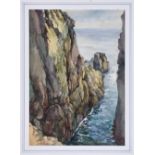 Arthur Basset Waller (British, 1882-1974), A group of three Sark coastal scenes, to include Brecqhou