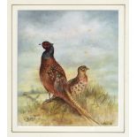 F. Whitford (British, late 20th century), "Pheasants", watercolour, signed and dated 1991 lower