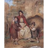 Octavius Oakley, RWS (British, 1800-1867), 'Gypsy mother', watercolour, heightened with