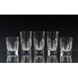 Seventeen Atlantis Crystal Arcadas pattern cut glass tumblers, together with seventeen Arcadas