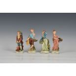 A set of four Capodimonte porcelain 'Four Seasons' figures, by Tiziano Galli, the tallest 7¼in. (