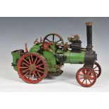 A 1 inch scale live steam model of a traction engine, built to the L.C. Mason design 'Minnie',