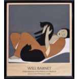 Will Barnet (American, 1911-2012), 'Woman and Cats', 1983 unsigned Serigraph, poster Originals