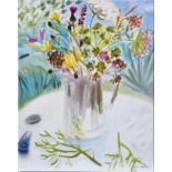 Louise Waugh (British, contemporary), 'Jug of flowers', canvas giclee print, 28 x 22in. (71 x