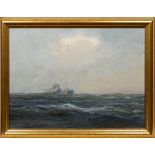 John Foulger (British, 1943-2007), “North Sea Trawler”, acrylic on board, signed lower right,