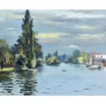Andre Mack (French, late 20th century), Henley on Thames, oil on canvas, signed lower left,