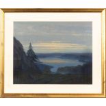 John Foulger (British, 1943-2007), “Lake Windermere”, acrylic on paper, signed lower right,