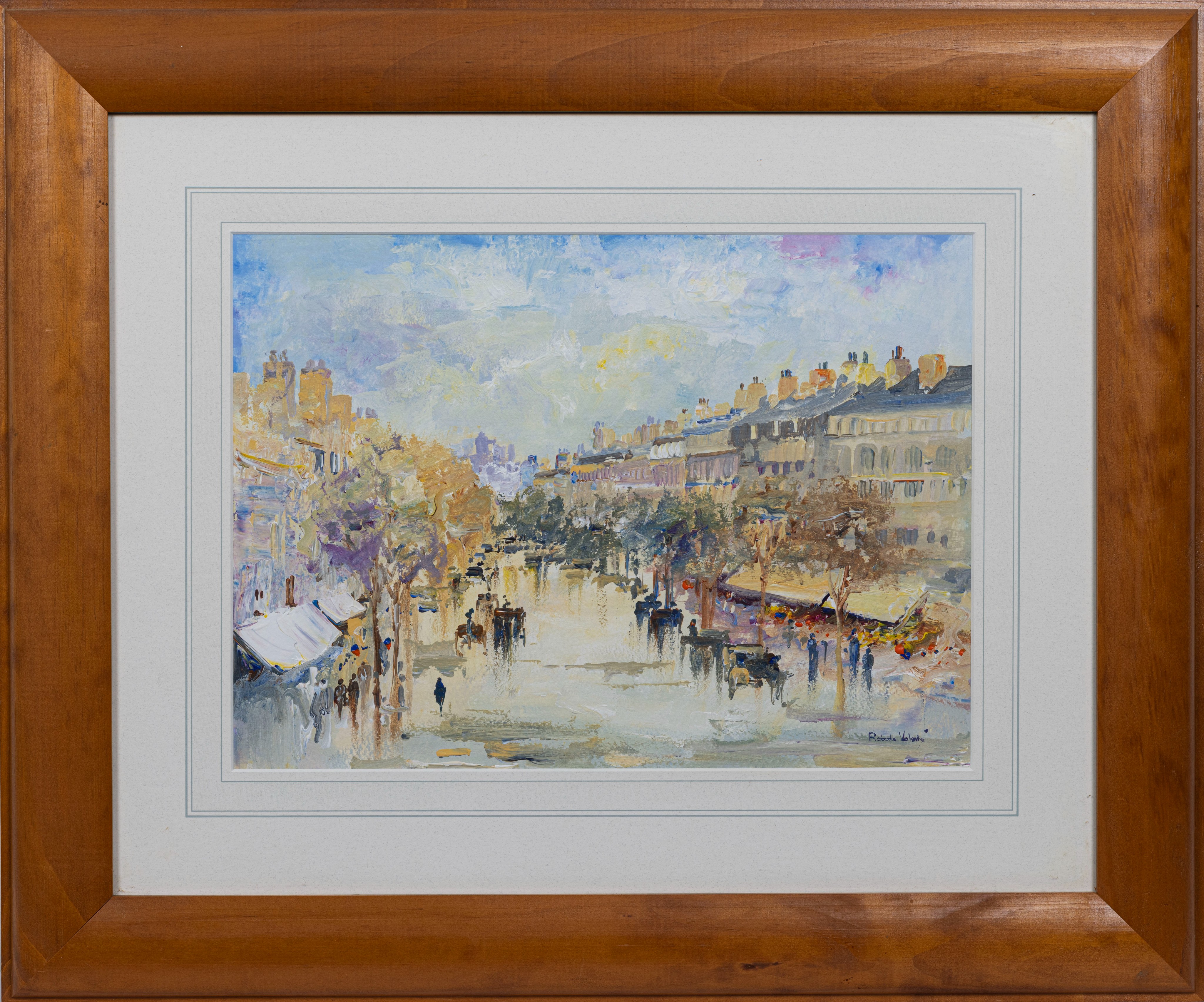 Roberto Luigi Valente (Italian b. 1926), ‘Paris after Picasso’, oil on board, signed lower right,
