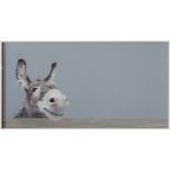 Nicky Litchfield (British, 21st century), Donkey, pastel on board, signed lower left, limed wooden