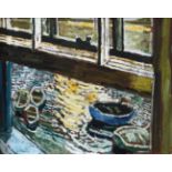 John Randall Bratby RA (British, 1928-1992), “Boats and Belt of Broken Sunshine”, oil on canvas,