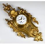 A Louis XVI style French ormolu cartel clock, early 20th century, with a Japy Freres movement, no.