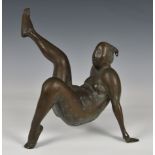 Continental, late 20th century, "Aerobics", patinated bronze, 1987, 11 1/2in. (29.2cm.) wide, 13 1/