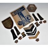 Jersey Militia and other Military interest - Various cloth badges and stripes - Copy of Jersey