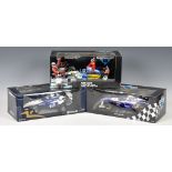 Three boxed Minichamps 1:18 scale Formula 1 Racing Cars to include Jean Alesi 1st Grand Prix