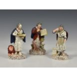 Three early 19th century pearlware Staffordshire figures of saintsdepicting St. Mark, St. Luke and